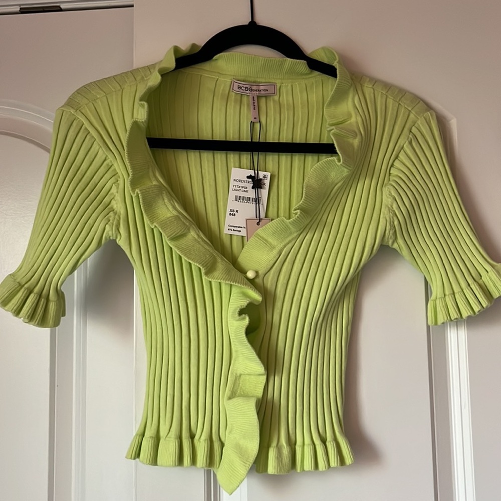 Bcbgmaxazria Ruffle Top - Picture 2 of 6